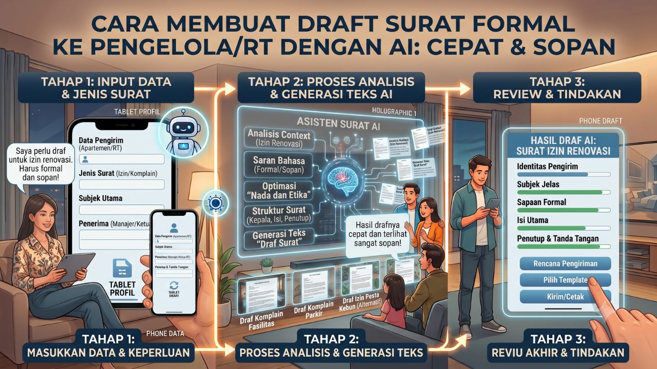Draft Surat Izin atau Komplain: Menulis Surat Formal ke Pengelola Apartemen atau RT secara Cepat dan Sopan dengan Bantuan AI