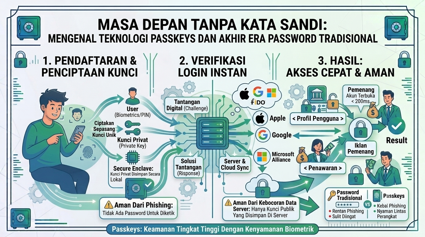 Masa Depan Tanpa Kata Sandi: Mengenal Teknologi Passkeys dan Akhir Era Password Tradisional