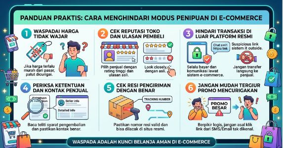 Cara Menghindari Modus Penipuan di E-Commerce, Panduan Belanja Online Aman untuk Pemula
