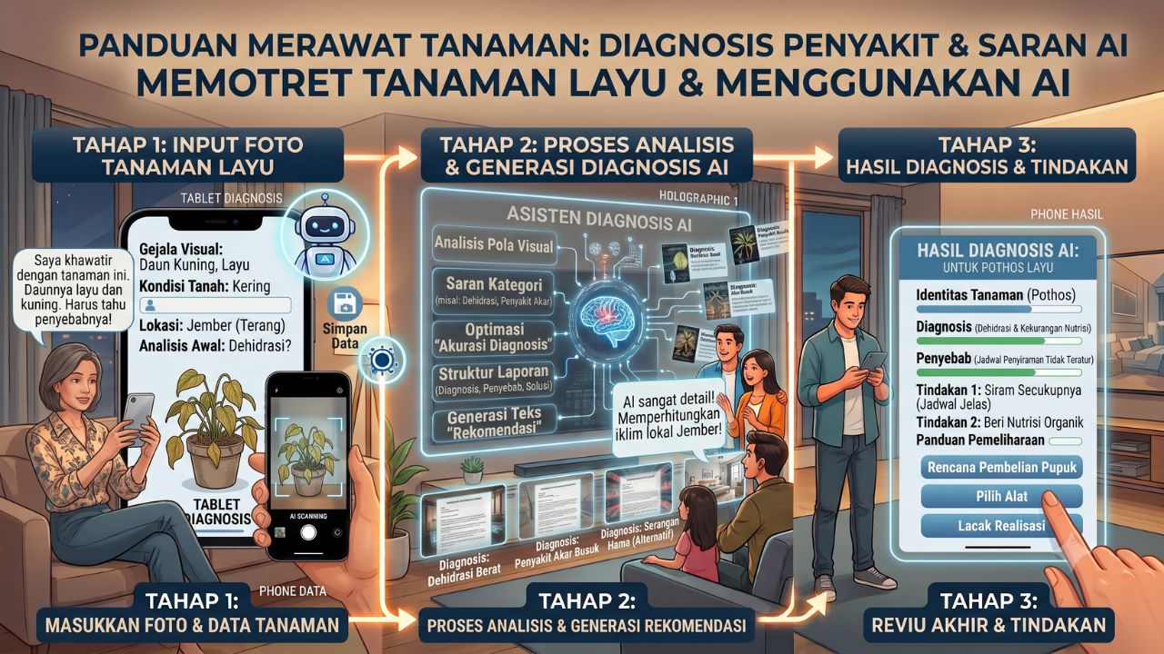 Panduan Merawat Tanaman: Memotret Tanaman yang Layu dan Menggunakan AI untuk Diagnosis Penyakit