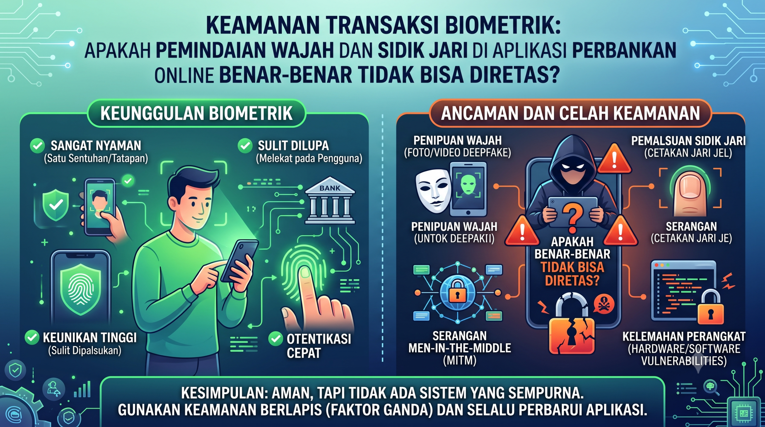 Keamanan Transaksi Biometrik: Apakah Pemindaian Wajah dan Sidik Jari di Aplikasi Perbankan Online Benar-Benar Tidak Bisa Diretas?