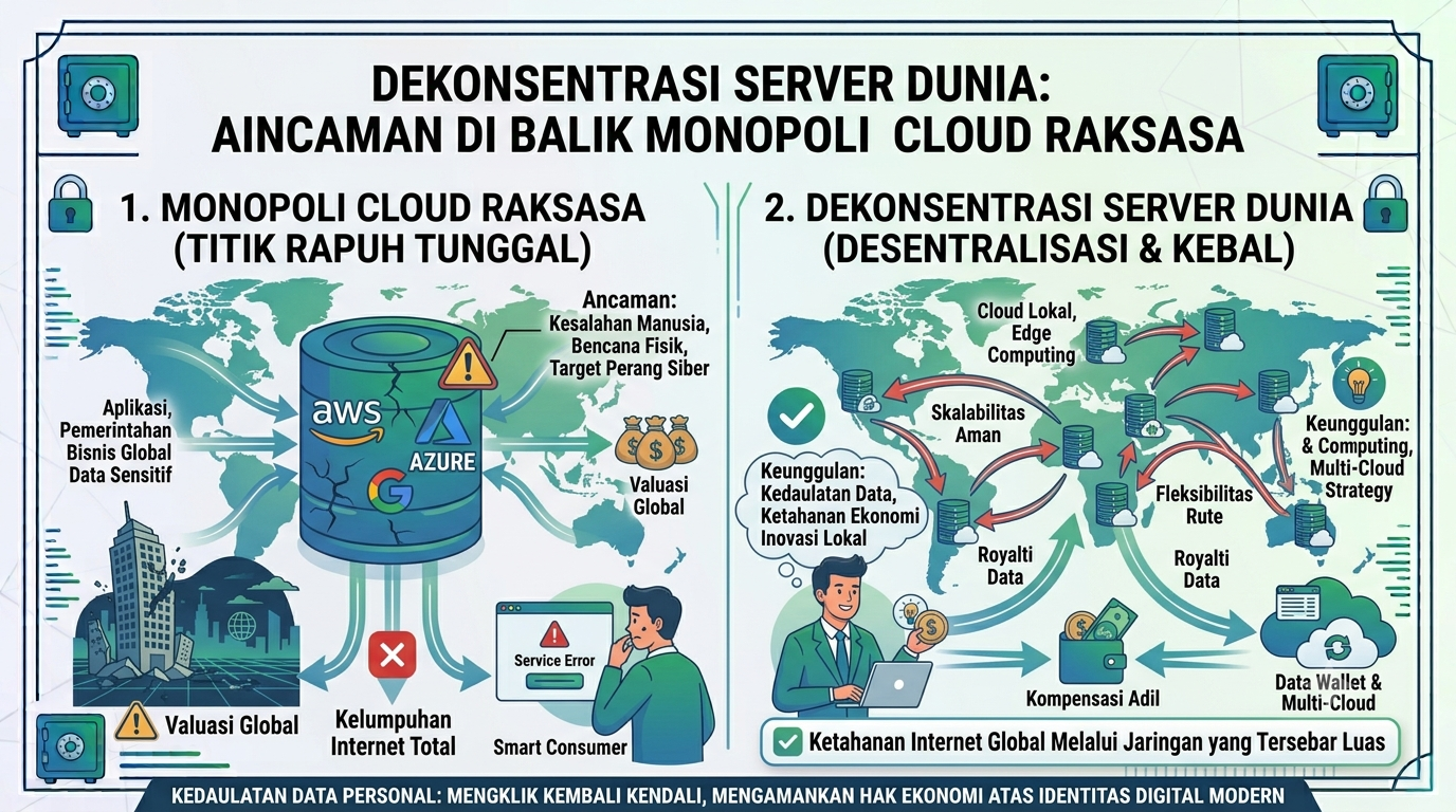 Dekonsentrasi Server Dunia: Ancaman di Balik Monopoli Cloud Ranksasa