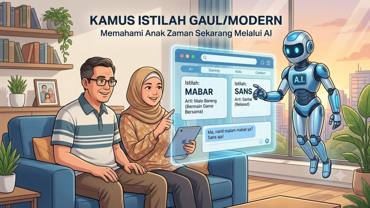 Kamus Istilah Gaul/Modern: Cara Orang Tua Memahami Bahasa Anak Zaman Sekarang Lewat Bantuan AI
