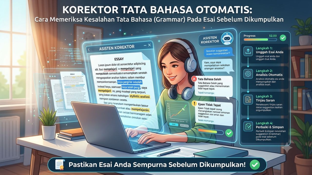 Korektor Tata Bahasa Otomatis: Cara Memeriksa Kesalahan Tata Bahasa (Grammar) pada Esai Sebelum Dikumpulkan