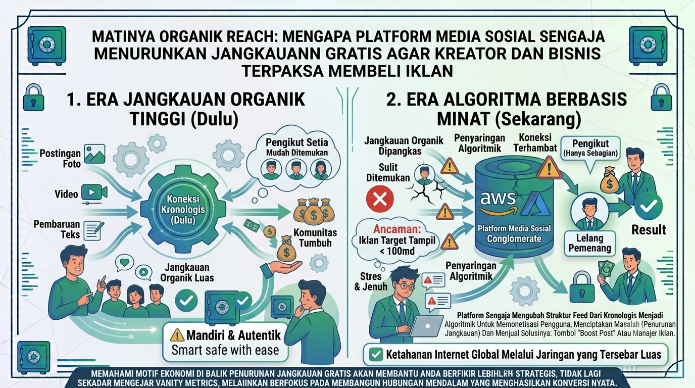 Matinya Organic Reach: Mengapa Media Sosial “Memaksa” Anda Membeli Iklan